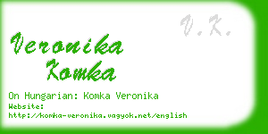 veronika komka business card